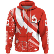 Canada Flag 3D Print Zip-Up Hoodie – Unisex Streetwear | OWNLUXE