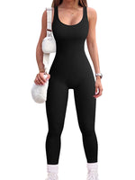 Load image into Gallery viewer, Shapewear Jumpsuit for Women – Ribbed Sleeveless Yoga Romper
