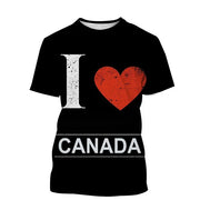 Canada Beaver T Shirt Canadian Flag Maple Leaf 3D Print Streetwear Man Woman O-Neck T-shirts Harajuku Tees Tops Kids Clothing