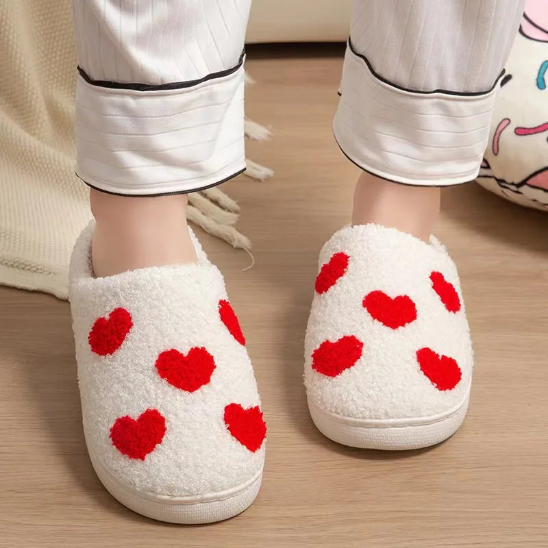 Winter Plush Family House Slippers – Warm Non‑Slip Slides