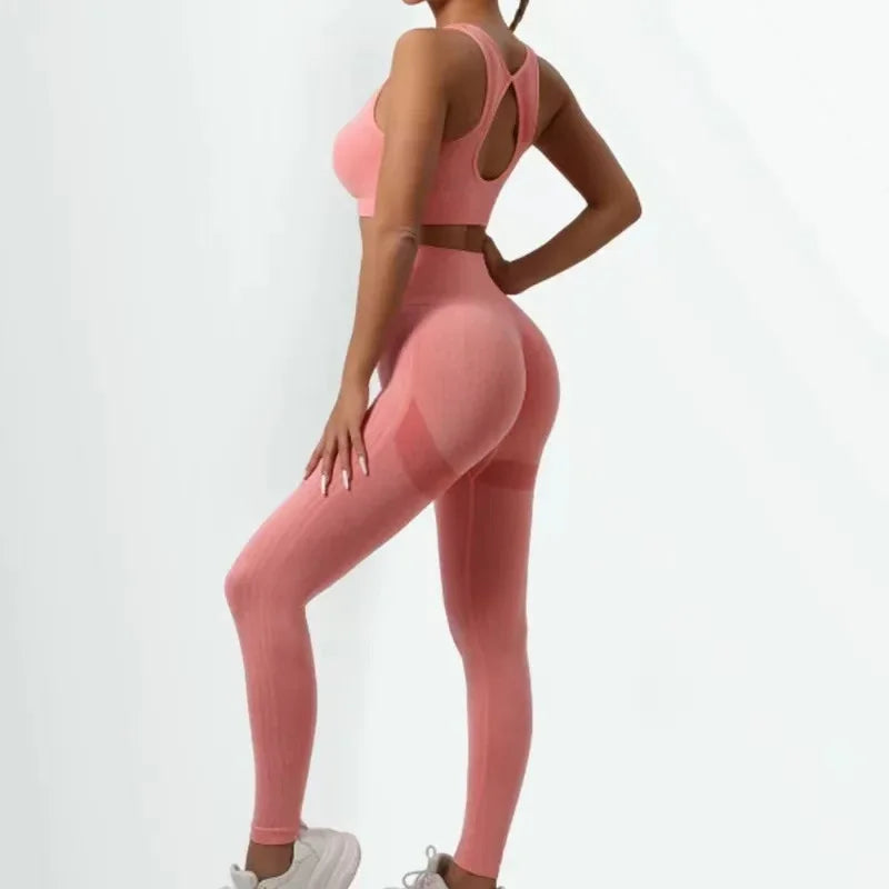 Seamless High-Waist Yoga Leggings - High-Stretch Fitness Pants