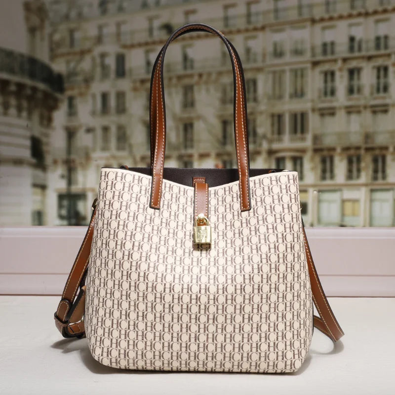 CH Premium Bucket Bag – Large Capacity Letter Print Tote | OWNLUXE