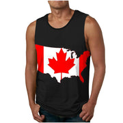 Canada Flag 3D Gym Tank Top – Quick-Dry Fitness Vest