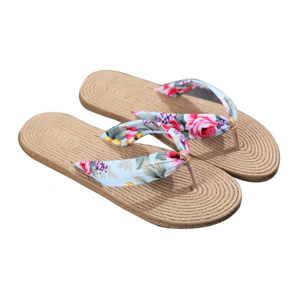 Women’s Floral Beach Flip Flops Anti-Slip Sandals
