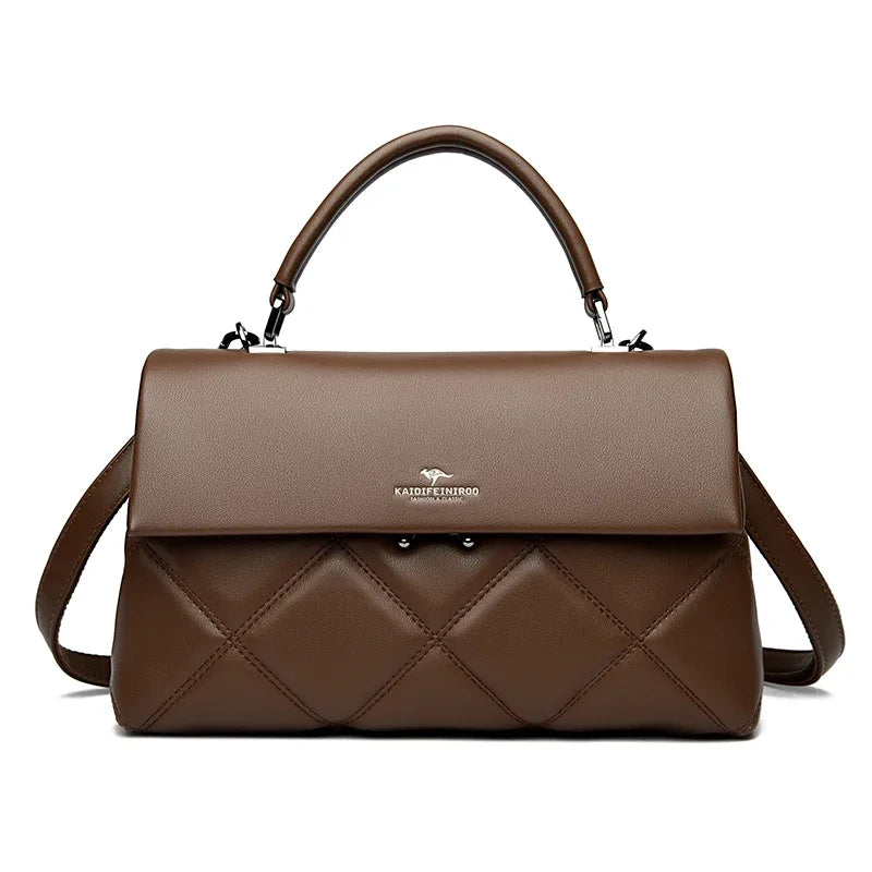 Soft PU Messenger Tote – Lightweight Everyday Shoulder Bag