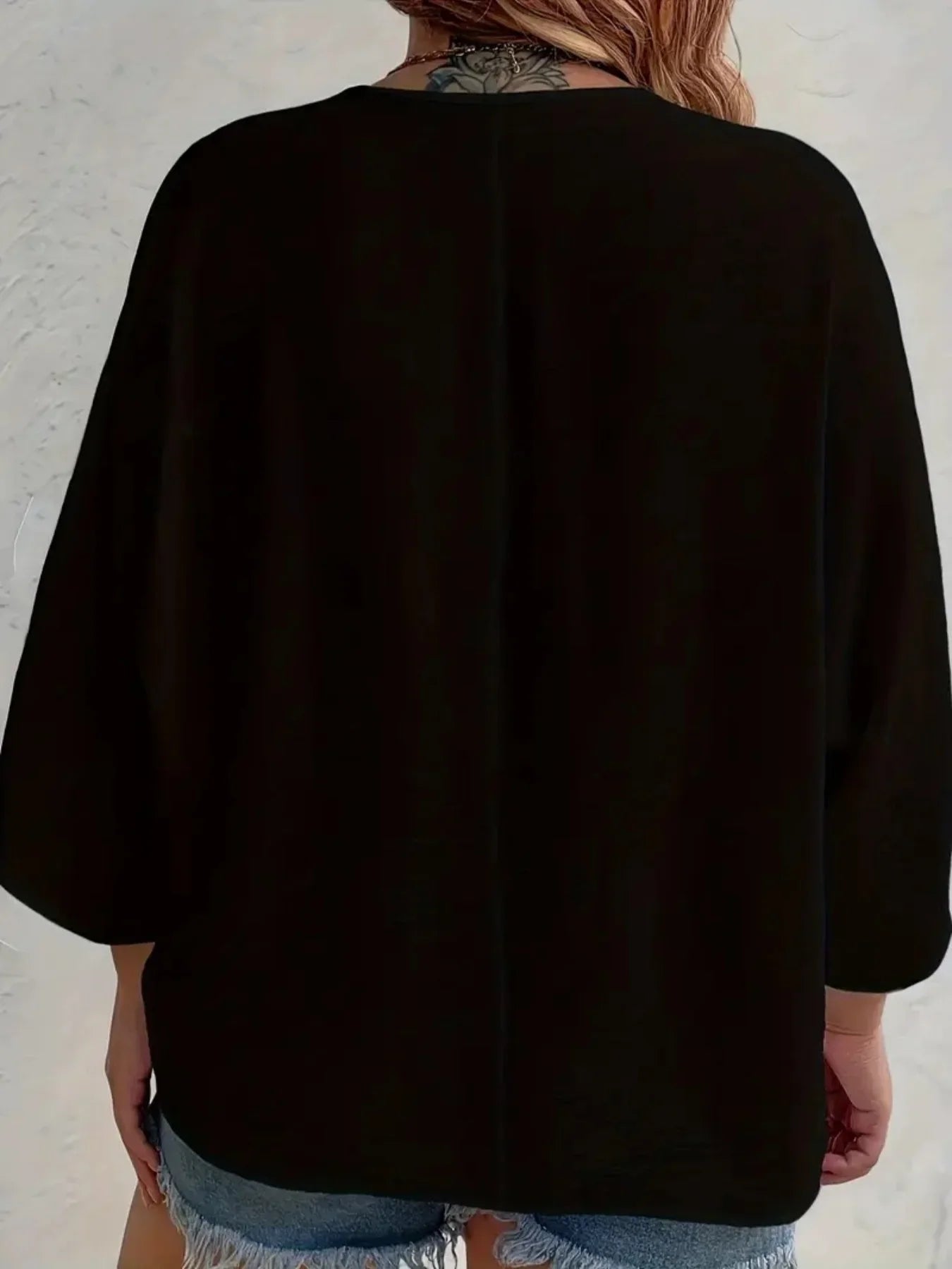V-Neck Button-Front Loose Blouse – Casual Comfort