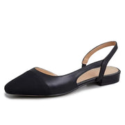Women's Low-Heel Square-Toe Slingback Pumps | OWNLUXE