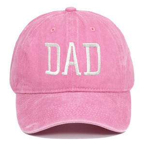 Mom and Dad letter embroidered baseball cap washed retro duckbill cap Father's Day Mother's Day best gift