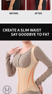 U-Shaped Waist Trainer Tank Top Shapewear with Steel Bones