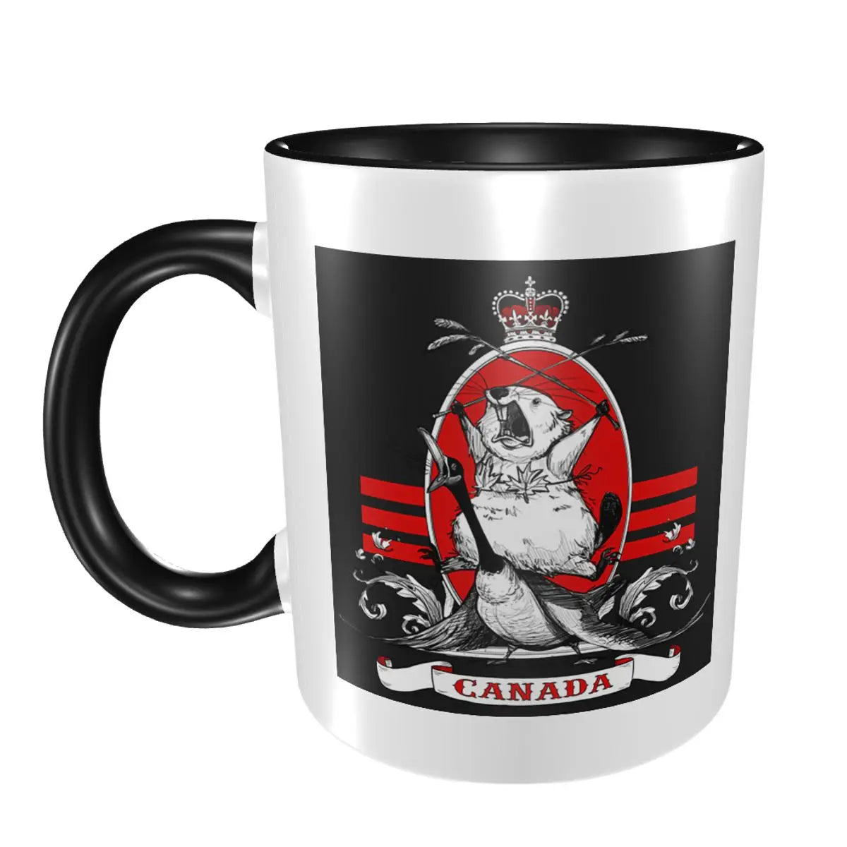 Canada Canadian Maple Leaf Roundel Mug Funny Ceramic Coffee Cups Tea Mugs Milk Cup Drinkware Gift for Friends