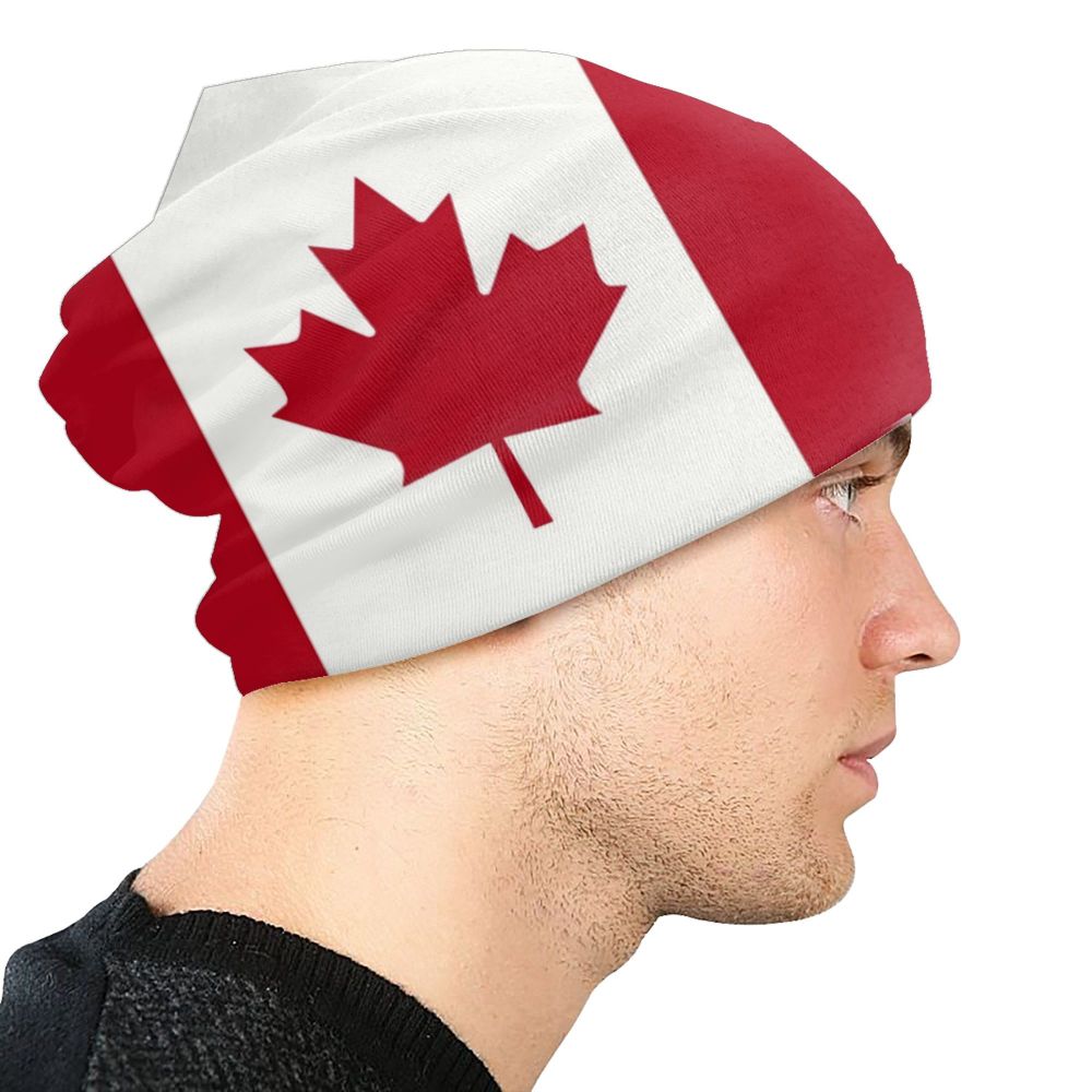 Canadian Flag Beanie – Unisex Winter Knitted Hat Canadian Patriotic | OWNLUXE