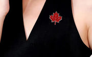 Canadian Maple Leaf Flag Brooch – Enamel Alloy Chest Pin & Clothing Accessory | OWNLUXE