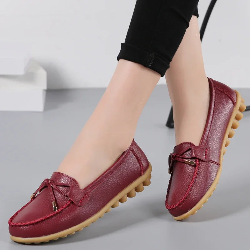 Women's Leather Sneakers (Winred) – Shop at OWNLUXE