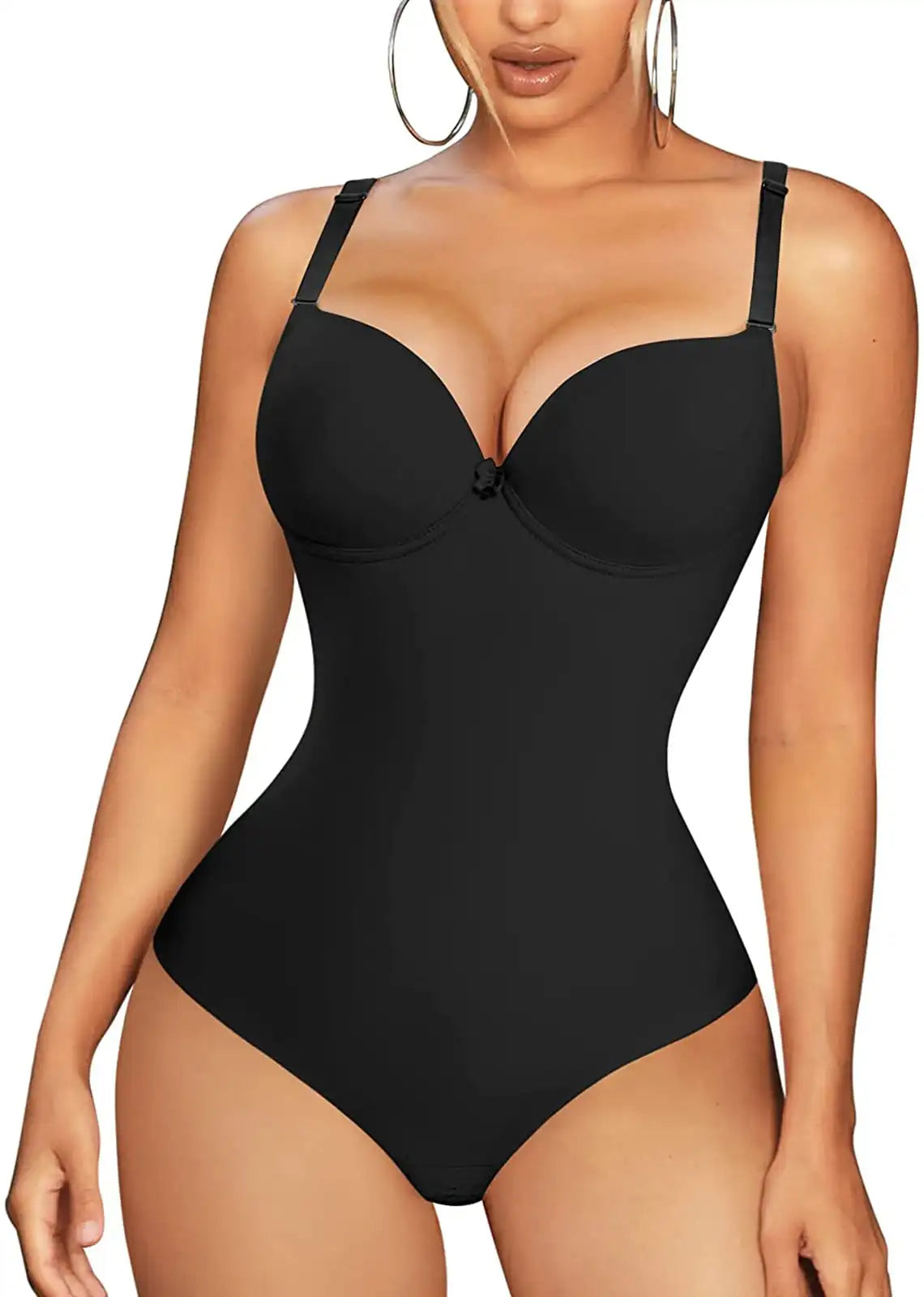 V-Neck Shapewear Bodysuit - Medium Control Tummy Shaper for Women