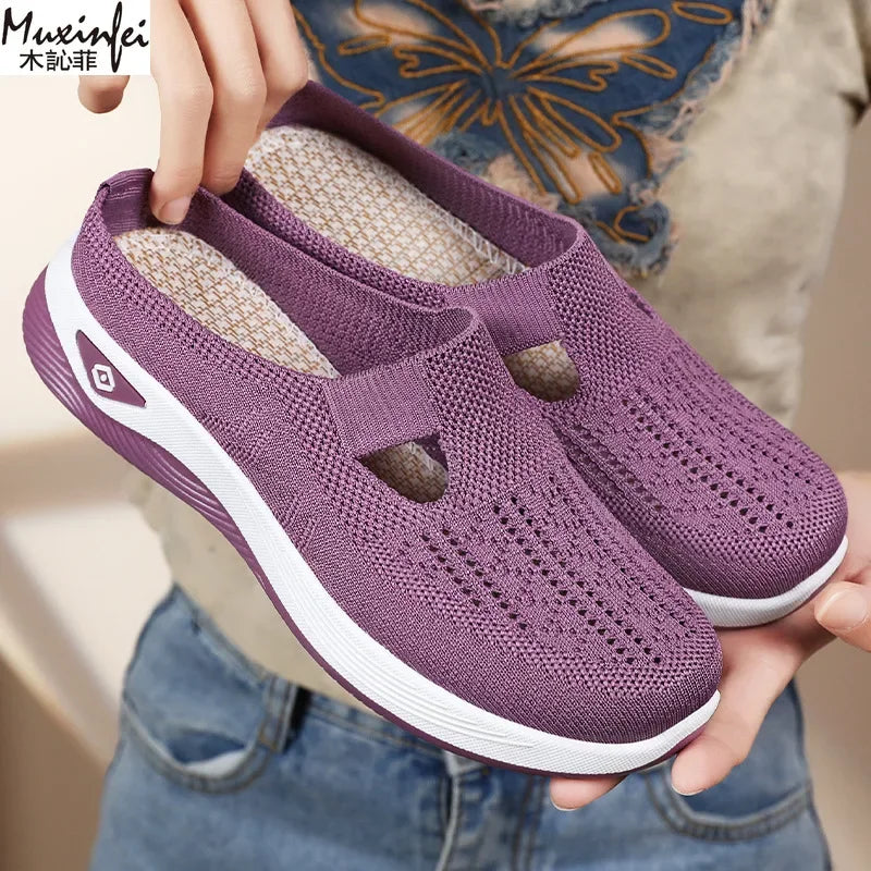 Breathable Mesh Slip‑On Flats – Lightweight Everyday Shoes