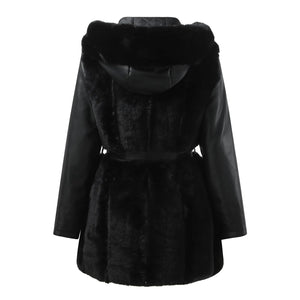 Women's Zip-Up Fleece Hoodie – Warm Plush Hooded Jacket with Pockets