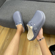 Women’s Winter Clogs Cotton-Lined Slip-On Garden Mules