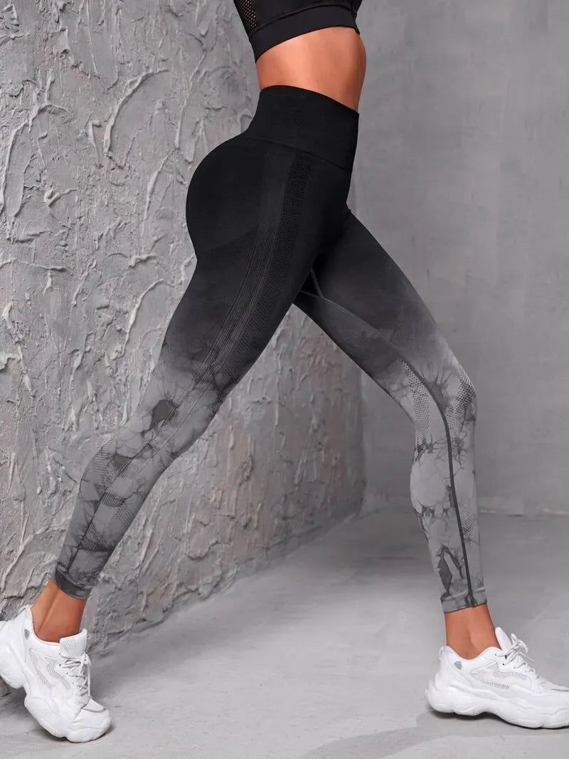 Scrunch Seamless High-Waist Tie-Dye Leggings | OWNLUXE