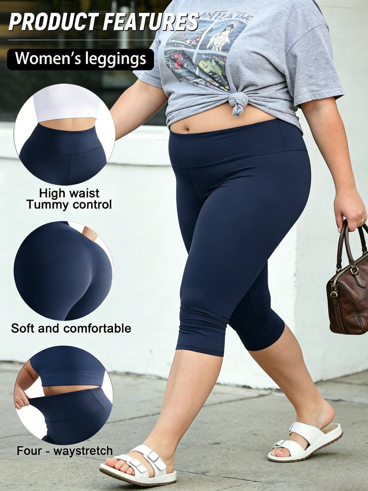 Women's High Waist Tummy Control Plus Size Shapewear (Dark | OWNLUXE