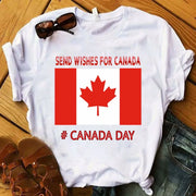 Women’s Casual Canada Print T-Shirt – All-Season Tee