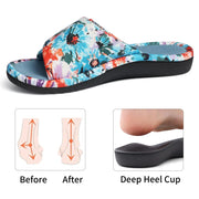 Waffle Cotton Indoor Slippers for Women with Arch Support