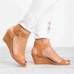 Load image into Gallery viewer, Summer Women&#39;s Sandals Fashion Open Toe Wedge Casual Shoes Women Plus Size Wedge High Heel Sandals Peep Toe Female 35-43
