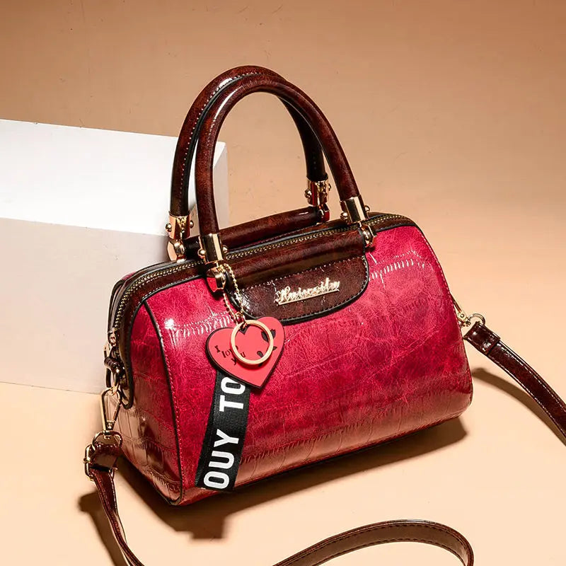 Luxury Crocodile Pattern Handbag - PU Leather Shoulder Tote & Crossbody