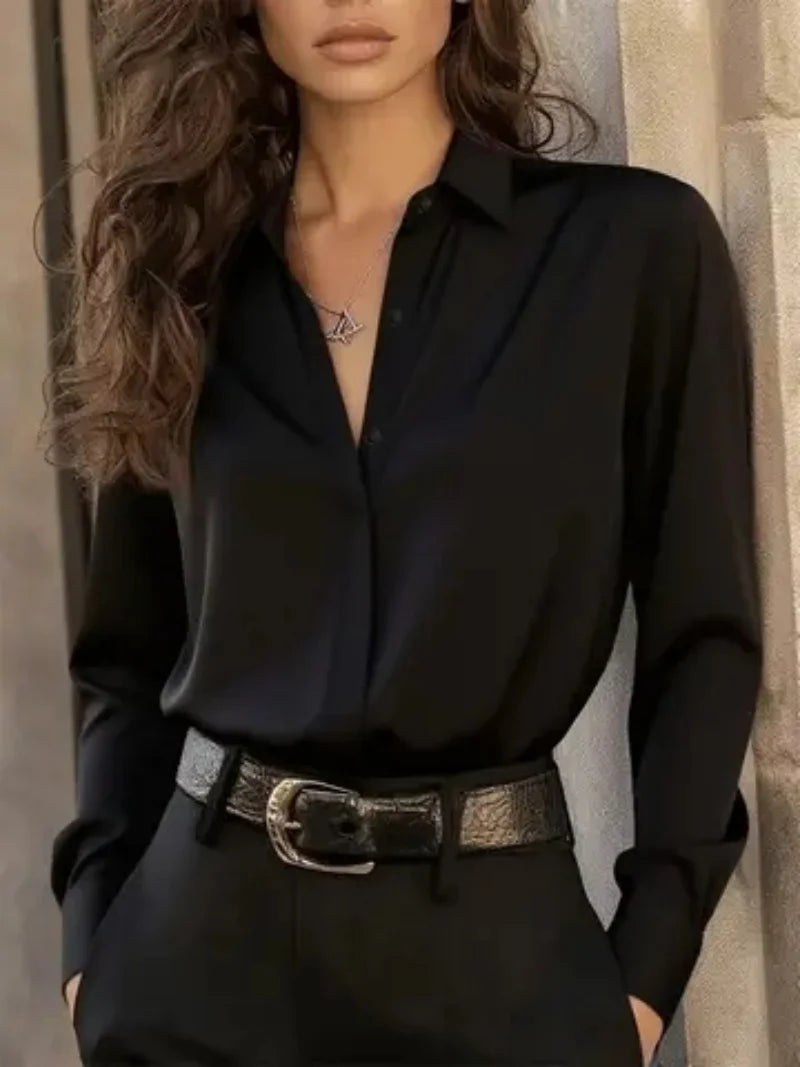 Women's Long-Sleeve Top (White) | OWNLUXE