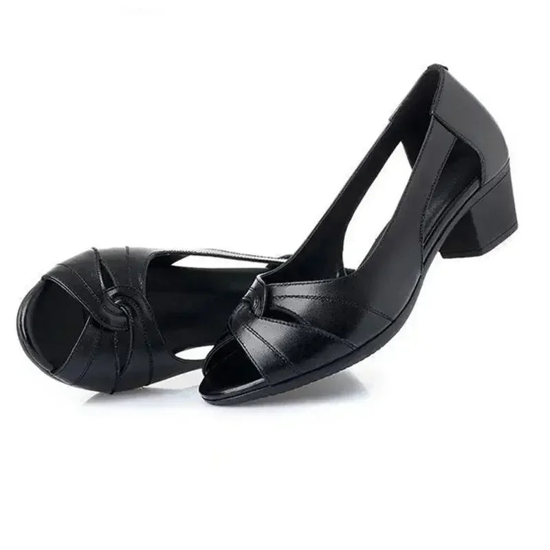 Women's Leather Pumps Black – Shop at OWNLUXE