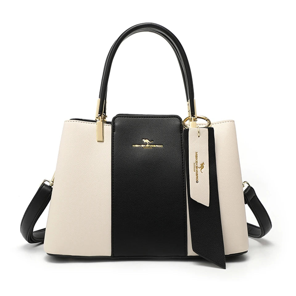 Soft Leather Shoulder Bag - Large Capacity Minimalist Tote for Women