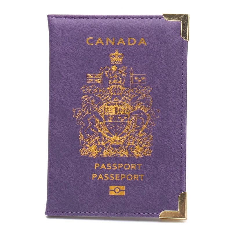 Canada Passport Holder & Travel Organizer – PU Leather Wallet