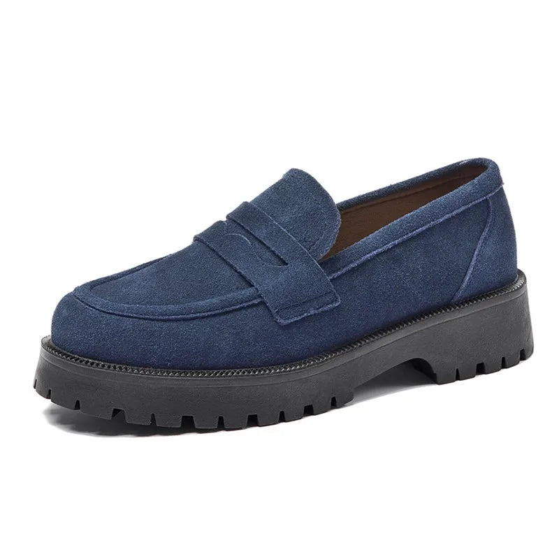 Women's Leather Loafers (Grey Suede) – Shop at OWNLUXE