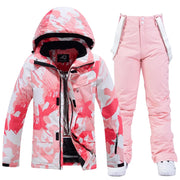 Women’s Thick Warm Ski Suit Set – Waterproof Winter Gear