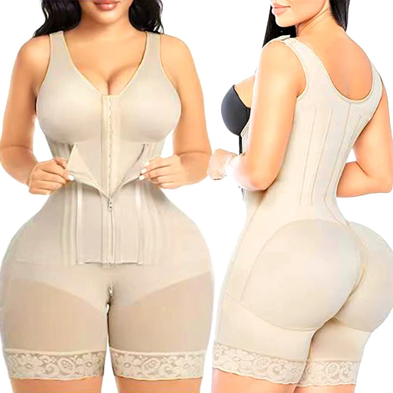 Backless Bodysuit Shaper with Soft Cup Bra & Tummy Control | OWNLUXE