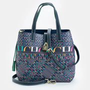 CH Luxury Brand Tote Bag - Italian Letter Print with Lock Design