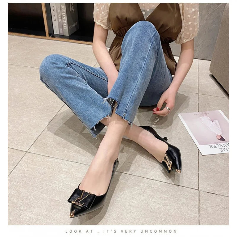 Women's Pointed Toe Stiletto Pumps (Apricot) – Shop at OWNLUXE