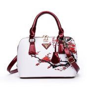 Fashion Elegant Shell Bag – Women's Flower Printing Tote Shoulder Crossbody
