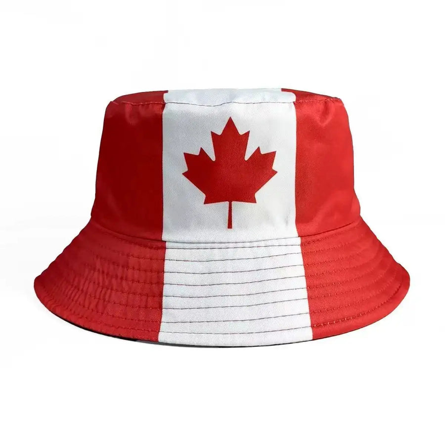 Flag Printed Bucket Hat — Canada, USA & Mexico Sports Fan Cap | OWNLUXE