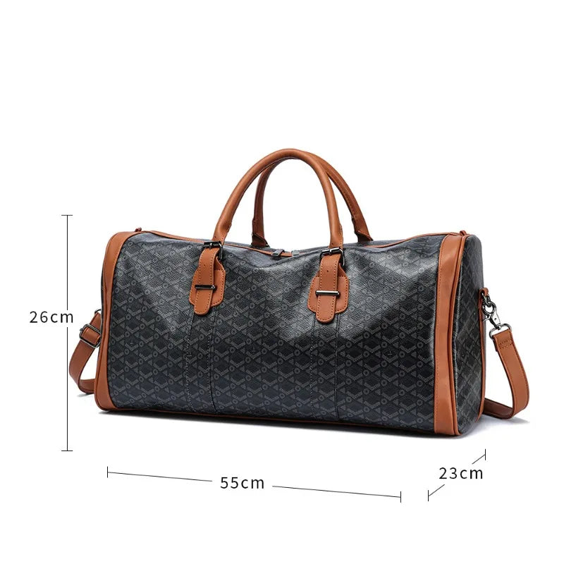Spacious PU Leather Travel Duffel Bag | OWNLUXE