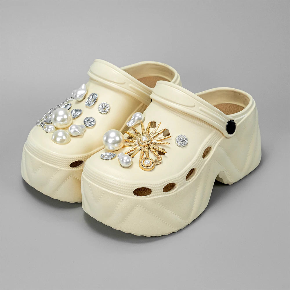 Women's Platform Thick-Sole Sandals (Khaki) | OWNLUXE