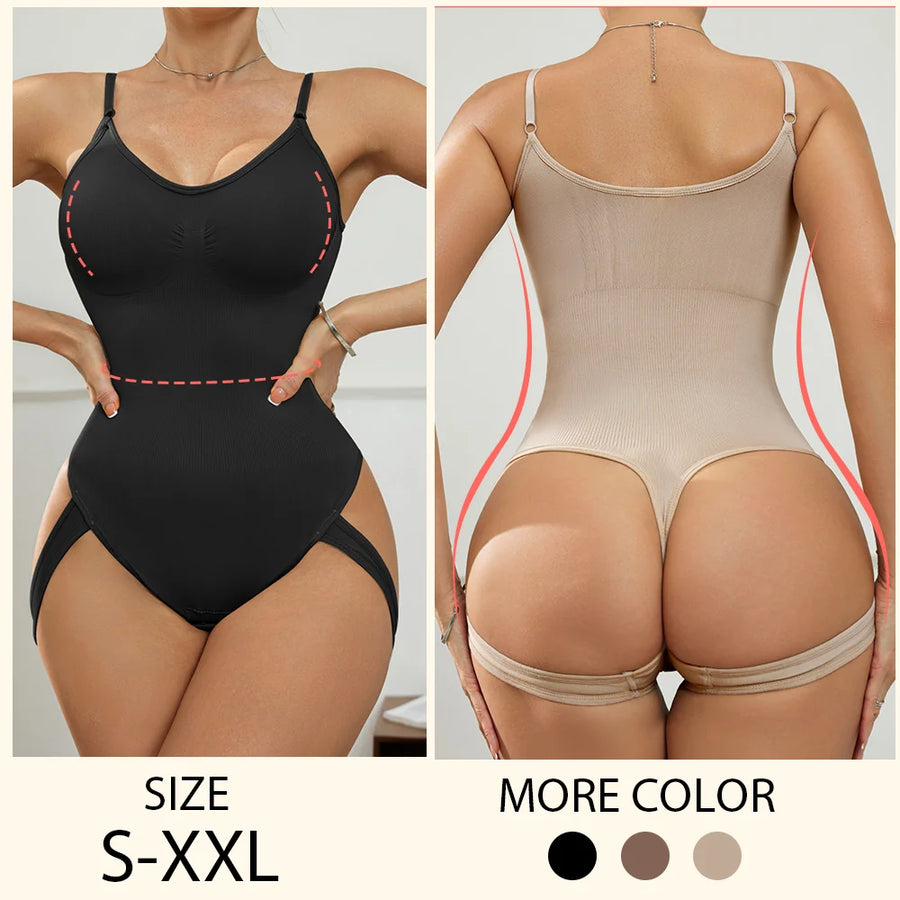 Seamless Butt Lifter Thong Bodysuit - Tummy Control Shapewear