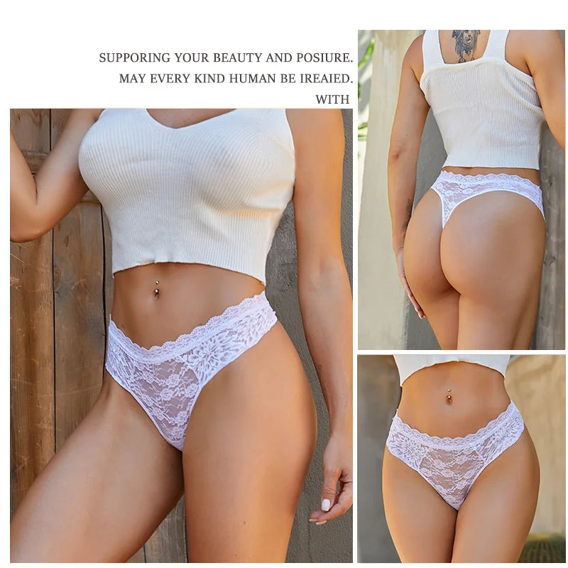 3-Piece Lace Thong Set | OWNLUXE