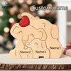 Elephant Family Wooden Art Puzzle DIY Cute Family Member | OWNLUXE
