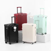 ABS Spinner Luggage with Cup Holder & Wet-Dry Storage