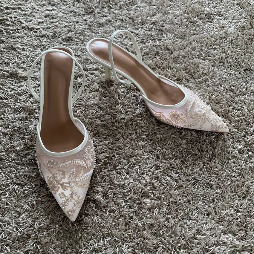 Women's Pointed Toe Mesh Pumps – Shop at OWNLUXE