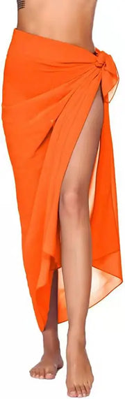 Chiffon Wrap Sheer Swim Cover-Up | OWNLUXE