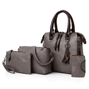 4-Piece Luxury Tassel Handbag Set - Premium Vegan Leather Shoulder Bag Collection | OWNLUXE