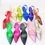 Crystal Sandals and Clutch Bag Set – Rhinestone Party Heels