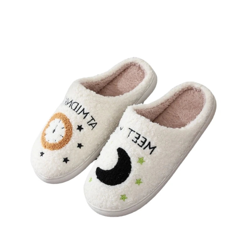 Winter Plush Family House Slippers – Warm Non‑Slip Slides