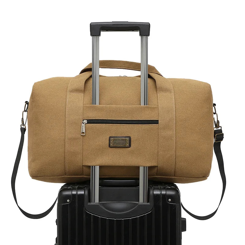Canvas Travel Duffle Bag – Lightweight Weekender Holdall (S/M/L)